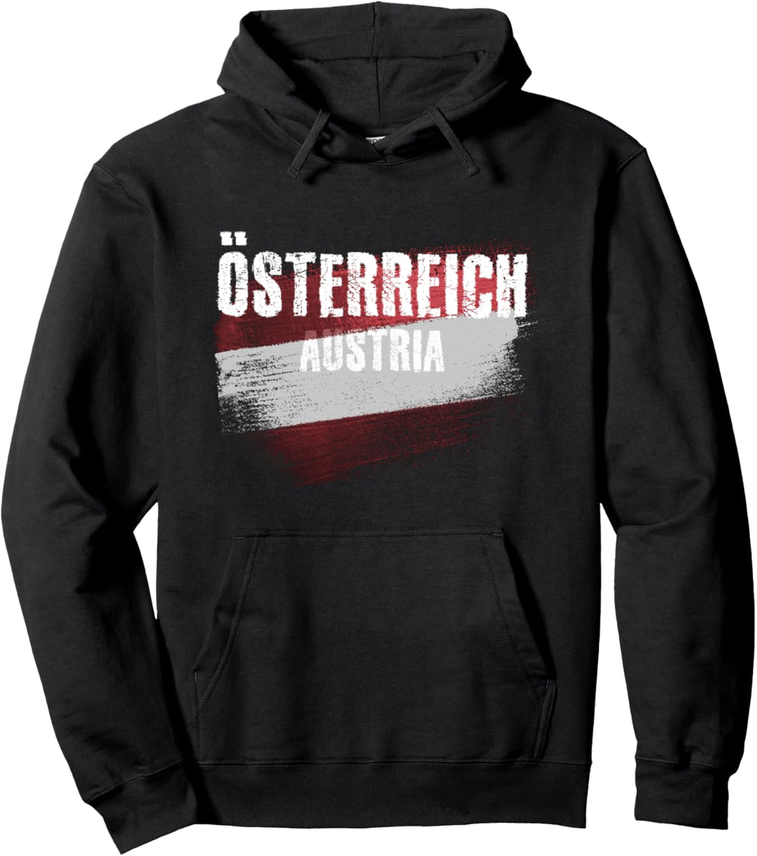 Österreich, Österreich Flagge Grunge Pullover Hoodie