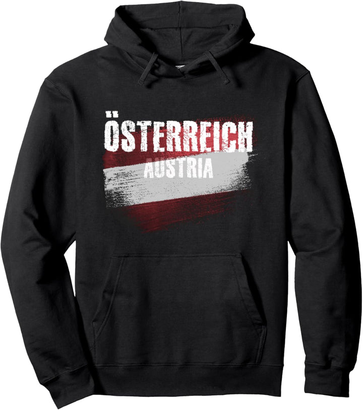 Österreich, Österreich Flagge Grunge Pullover Hoodie