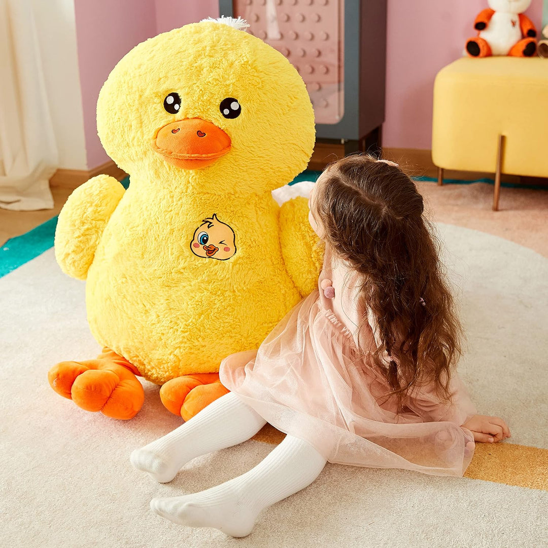 IKASA Gross Ente Stofftier Riesenente Plüschtiere für Kinder - Riesen Kuscheltier Gross Plüschtier S
