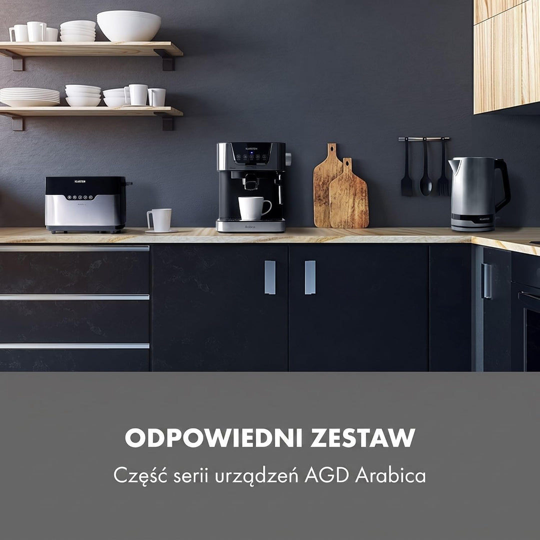 Klarstein Arabica Toaster - 920W, Touch-Bedienfeld, LED-Display, Auftau, Aufwärm- und Abbruchfunktio