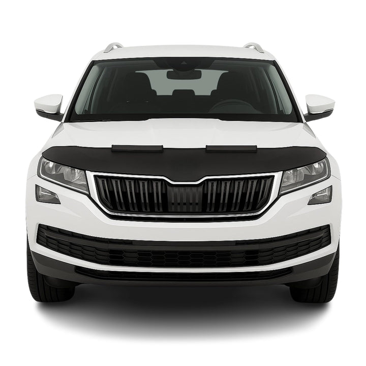 OMAC Haubenbra Steinschlagschutz Bonnet Bra kompatibel mit Skoda Kodiaq 2016-2025 Schwarz Halb, Schw