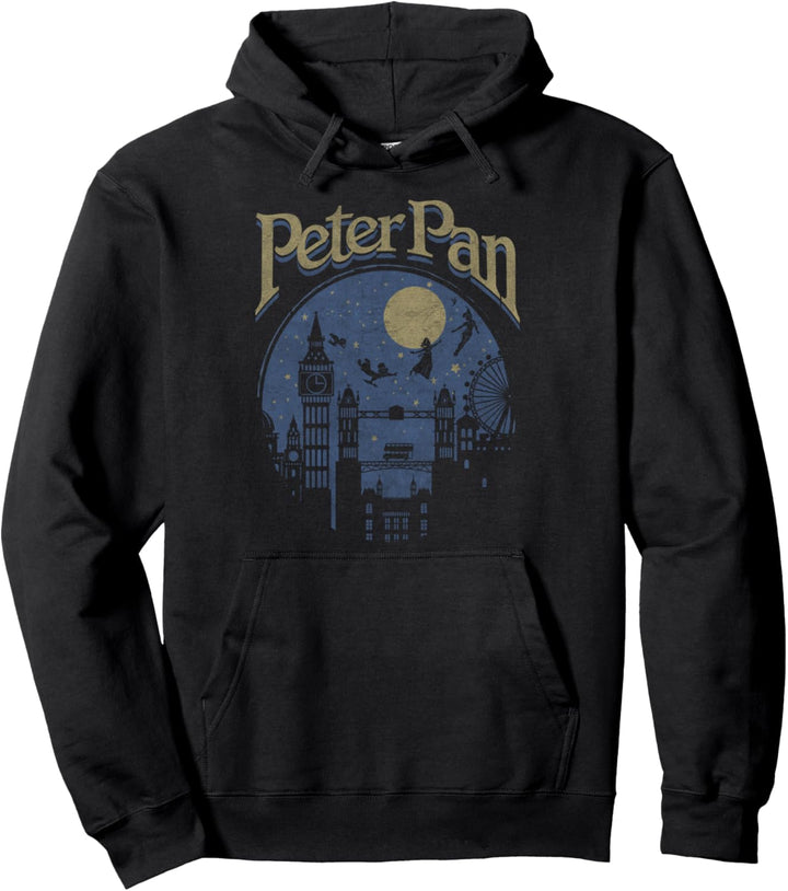 Disney Peter Pan Group Shot London Night Silhouette Pullover Hoodie