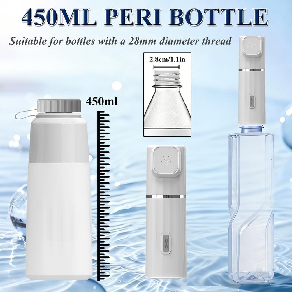Elektrische Po Dusche,Portable Bidet Handbrause Mit 450Ml Peri Bottle,2 Druckmodi Tragbares Bidet Fü