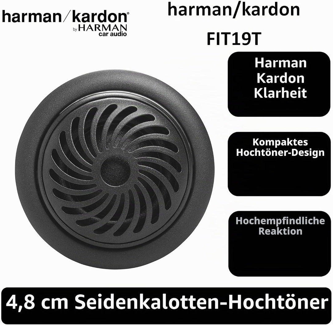 Harman Kardon FIT 19T Hochtöner Auto – 19 mm (3/4 Zoll) Seidenkalotte 0.75"|(19mm) 1-Way|Tweeter, 0.