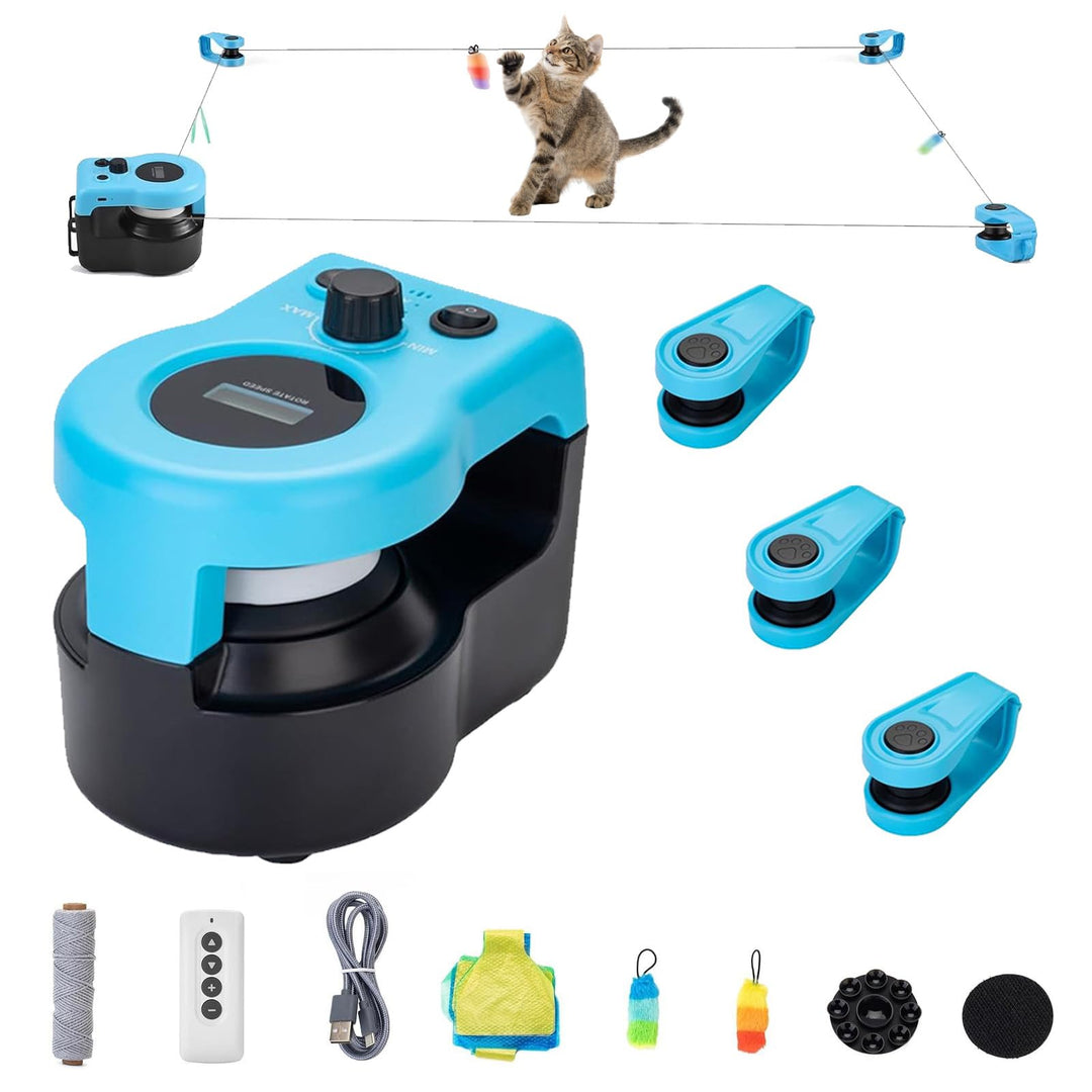 Katzenspielzeug Elektrisch, Katzenspielzeug Selbstbeschäftigung mit anpassbaren Laufwegen, Automatis