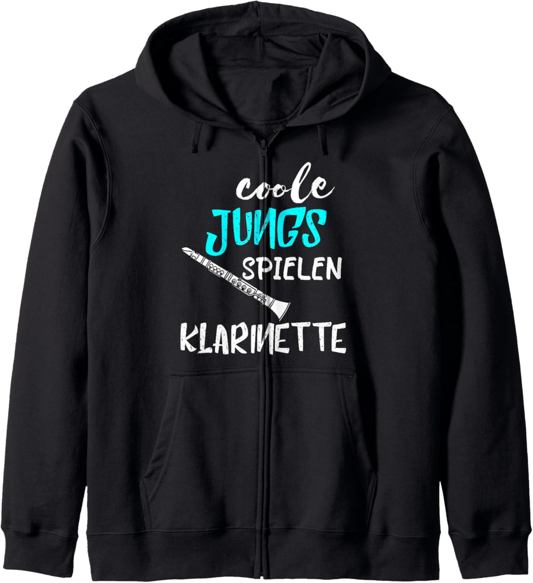 Coole Jungs Spielen Klarinette Spieler Musiker Klarinettist Kapuzenjacke