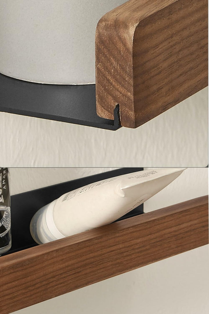 An der Wand montiert Schwimmend Metallregal Ledge,Schwarz Badezimmer Regal Wandhalterung Regal dekor