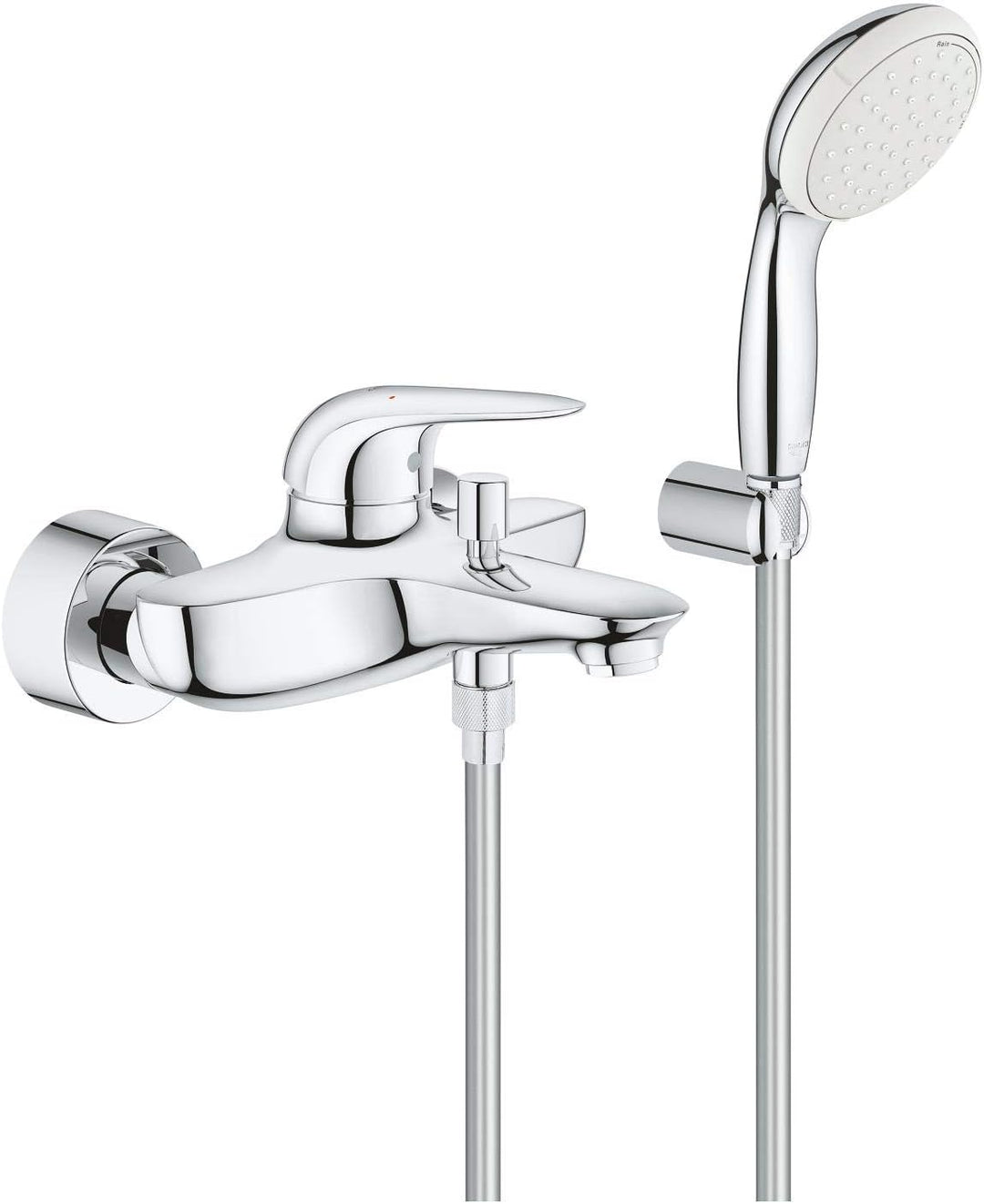 GROHE Eurostyle - Einhand-Wannenbatterie (mit Temperaturbegrenzer, automatische Umstellung, langlebi