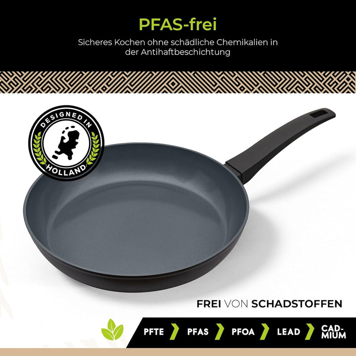 Be Living Delight Pfannenset 2-teilig, Bratpfanne 24 & 28 cm, Non Stick Keramik Antihaft, Induktion,