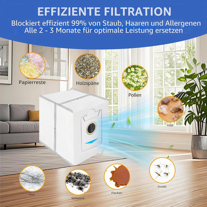 16 Stück Staubbeutel für Ecovacs Deebot T30 Pro Omni / T30 Omni / T30S / T30S PRO / X5 Omni/Deebot X