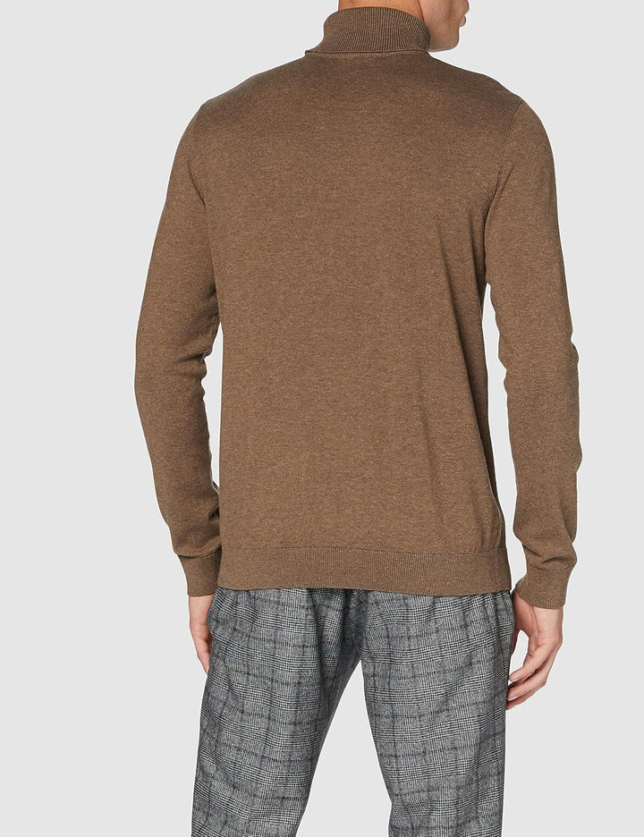 SELECTED HOMME Male Pullover Langarm Rollkragen S Braun (Teak/Melange), S Braun (Teak/Melange)