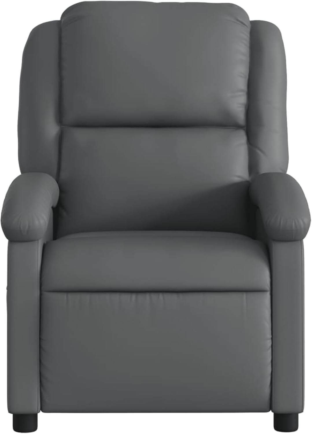 Homgoday Komfortables Liegesofa mit Kunstlederbezug Grau - 71x86,5x99,5 cm - Wohnzimmer oder Büro Mo