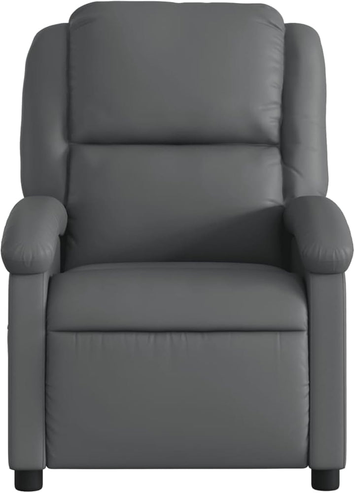 Homgoday Komfortables Liegesofa mit Kunstlederbezug Grau - 71x86,5x99,5 cm - Wohnzimmer oder Büro Mo