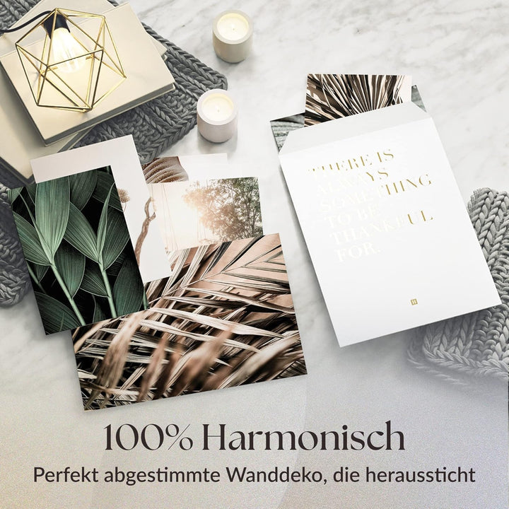 Heimlich® Premium Poster Set OHNE Bilderrahmen | 4 x DIN A3 & 4 x DIN A4 - ca. 30x42 & 21x30 | Stilv