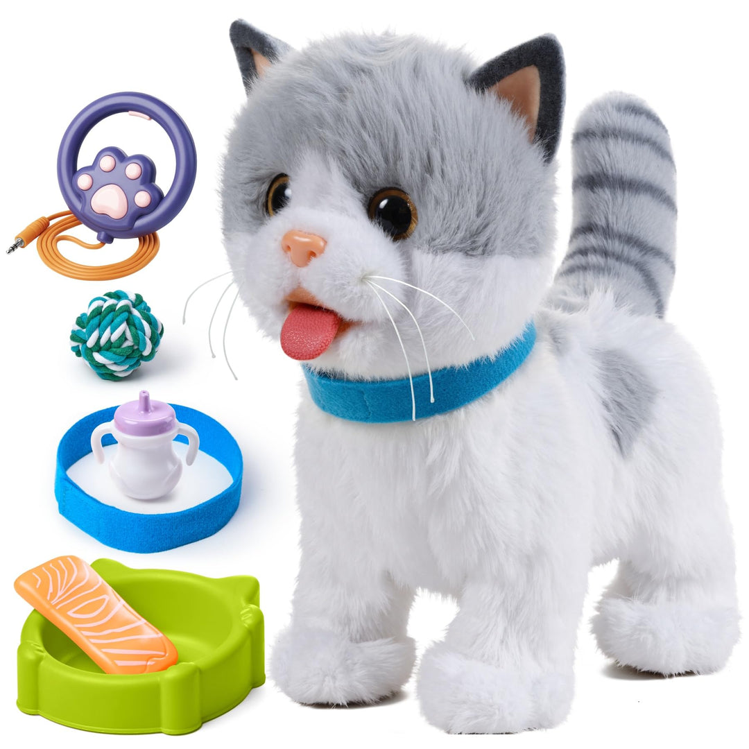 OR OR TU Katze Spielzeug Kinder Plüsch Kätzchen Elektronische Haustiere mit Ferngesteuerter, Interak