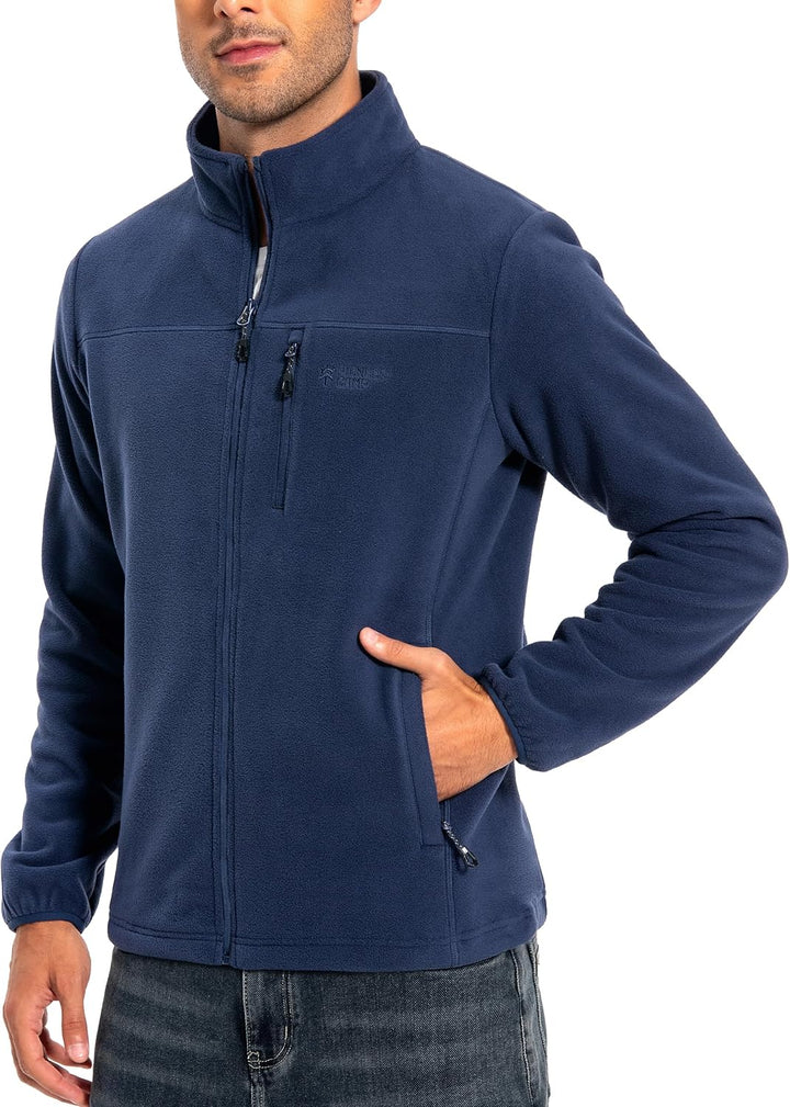 Pioneer Camp Herren Fleecejacke Full Zip Outdoor Polar Leicht Winddicht Jacke mit Reissverschluss L