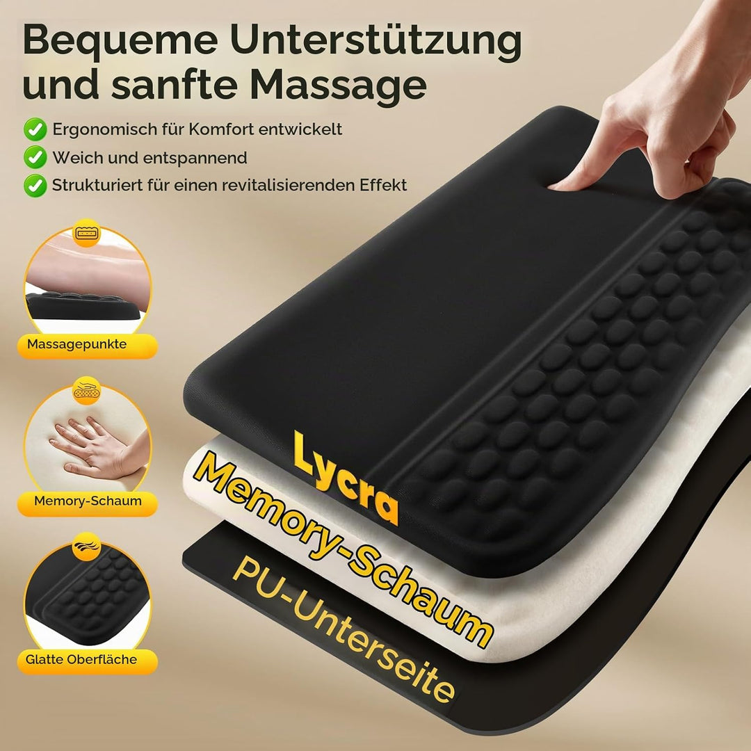 Handballenauflage Tastatur,Handstütze Tastatur Handauflage Ergonomisch,Memory-Schaum Rutschfest Tast