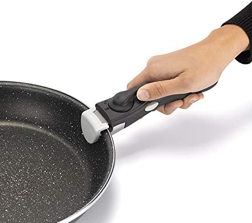 MAGEFESA 02109379 K2 Induktions-Kochgeschirr mit abnehmbarem Griff, antihaftbeschichtet, Glaskeramik
