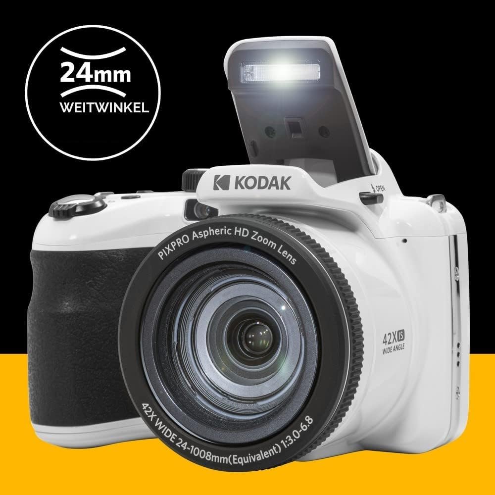 KODAK Pixpro Astro Zoom AZ425 – Digitalkamera Bridge, 42-facher optischer Zoom, 24 mm Weitwinkel, 20