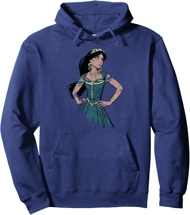 Disney Aladdin Live Action Jasmine Sketch Portrait Pullover Hoodie