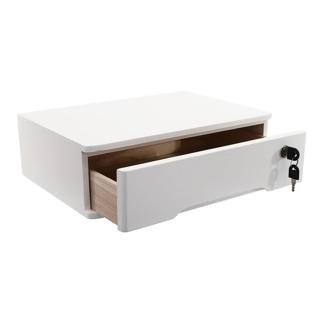 Schreibtisch-Aufbewahrungsbox mit Schloss, Holz-Aufbewahrungsset 1 Schublade aus Holz Organizer Aufb