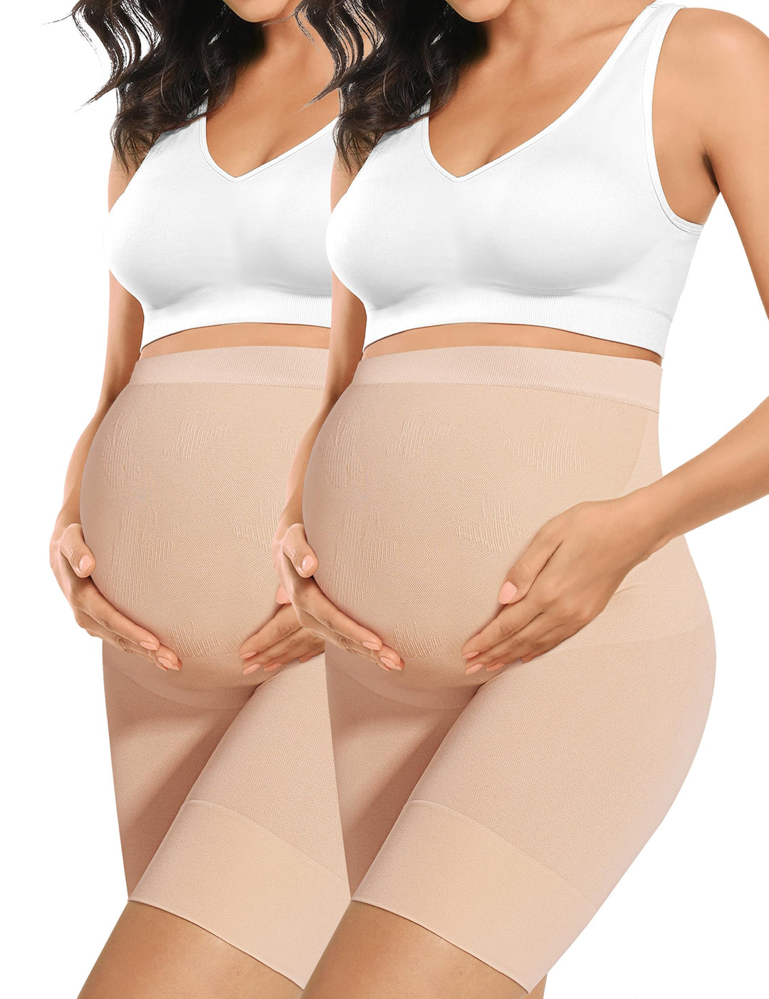 "Baby Bump" Premium Umstandsformbekleidung, hohe Taille, Mitte des Oberschenkels, Schwangerschaftsun