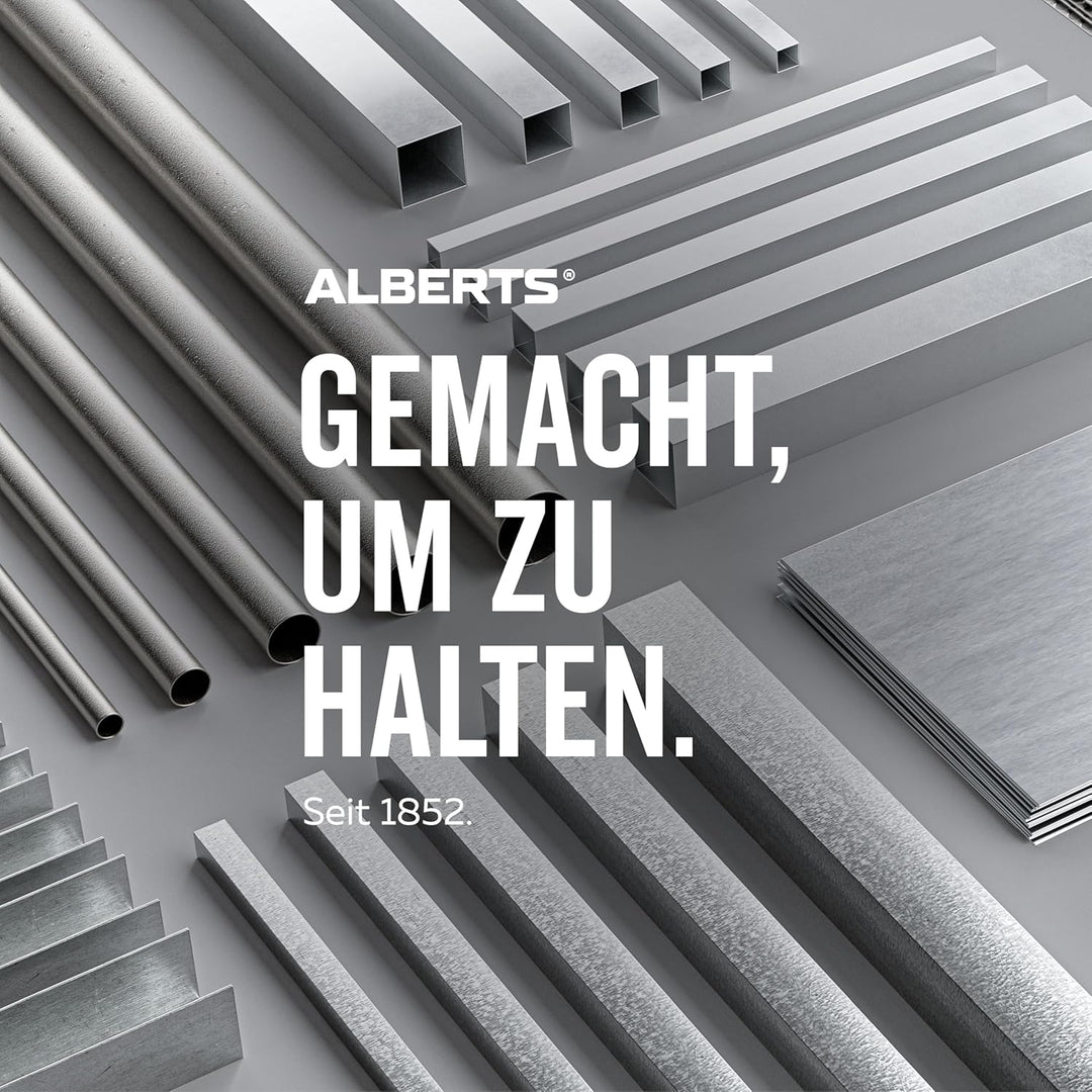 Alberts 474034 Flachstange | Aluminium, silberfarbig eloxiert | 2000 x 25 x 2 mm, 25 x 2 mm