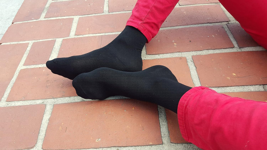 Rainbow Socks - Damen Herren Klassische Bunte Bambus Socken 39-41 12 X Schwarz, 39-41 12 X Schwarz