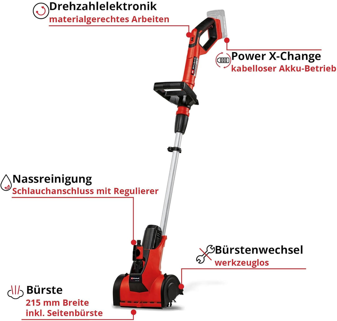 Einhell Akku-Oberflächenbürste PICOBELLA Power X-Change (Li-Ion, 18V, 115 mm Bürstendurchmesser, 215