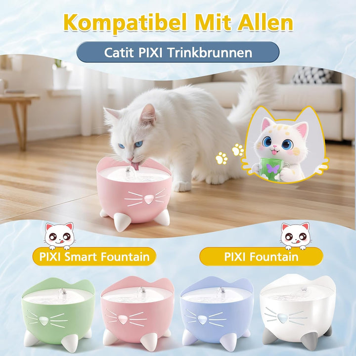 25 Stück katzenbrunnen filter Ersatz für catit pixi trinkbrunnen filter,filter für katzenbrunnen Mit