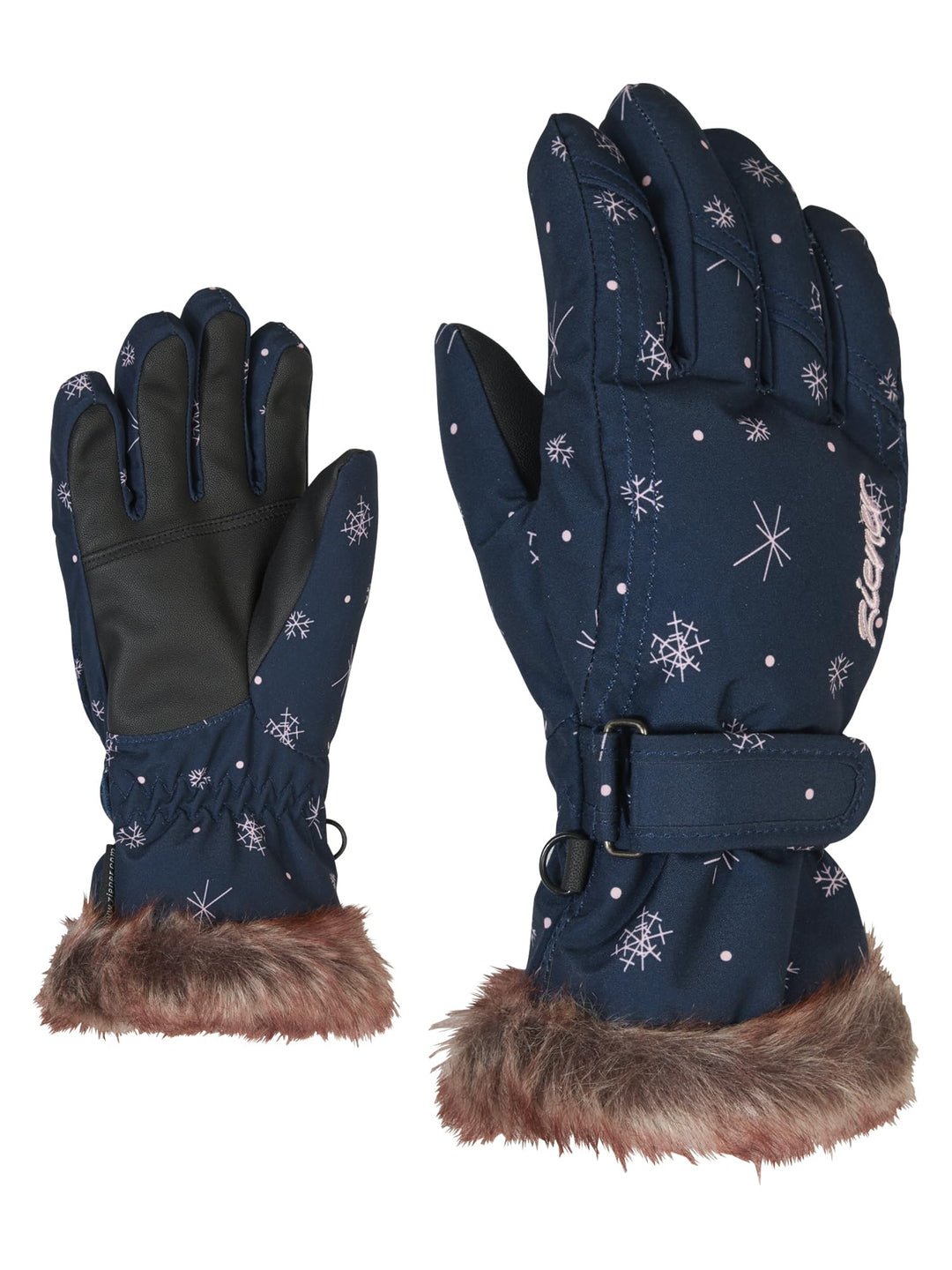 Ziener Mädchen LIM GIRLS glove junior Ski-Handschuhe / Wintersport |warm, atmungsaktiv 7 snowcrystal