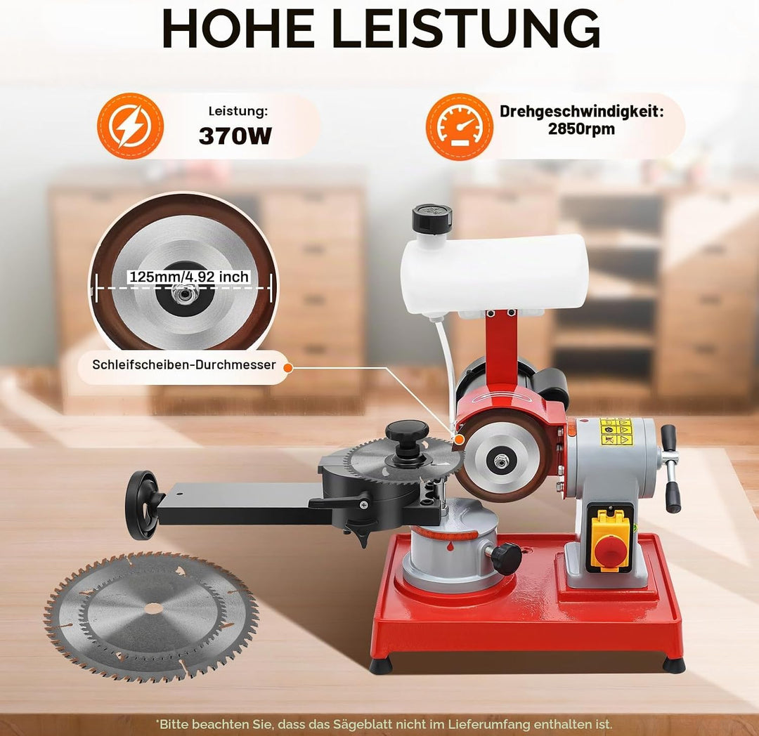 370W Sägeblatt Schärfgerät, 2850rpm Sägeblattschärfgerät Kreissägeblatt Schärfgerät Schärfmaschine,