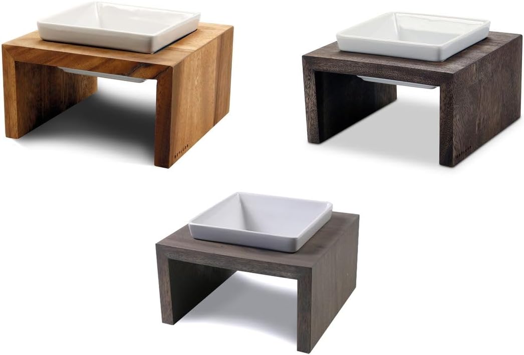 Replus Futterstation Meshidai Einzelnapf True S - 0,4l S 0.4 ltr. teak, S 0.4 ltr. teak