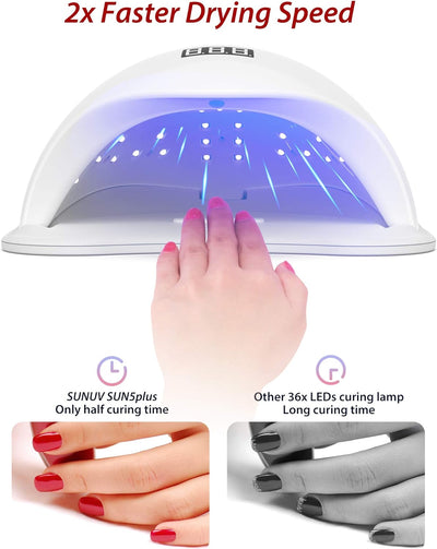 UV LED Nagellampe, SUNUV 48W Professioneller Gel Lampe Nageltrockner für Gelpolitur-Härtungslichtmas