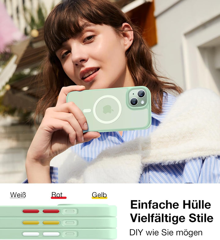 TORRAS Guardian-Mag für iPhone 15 Hülle für MagSafe (Zertifizierte Magnetkraft und Schutzkraft) Matt