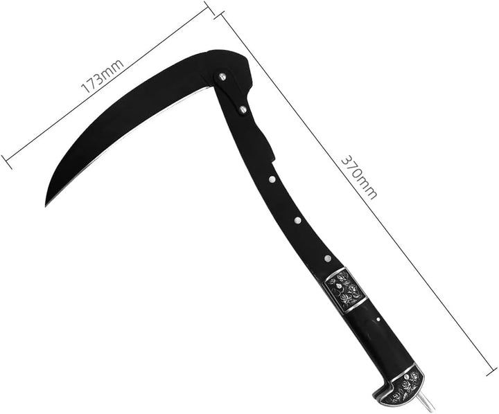 TOKSANG.KF Sicherheit Sharp Gartenarbeit Jäten Faltende Sichel Doppel Retro Bolsters Sense Werkzeug