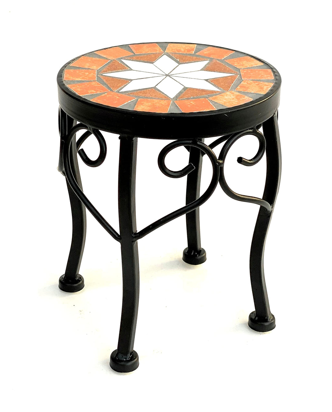 DanDiBo Blumenhocker Mosaik Rund 20 cm Blumenständer 12014 Beistelltisch Pflanzenständer Mosaiktisch