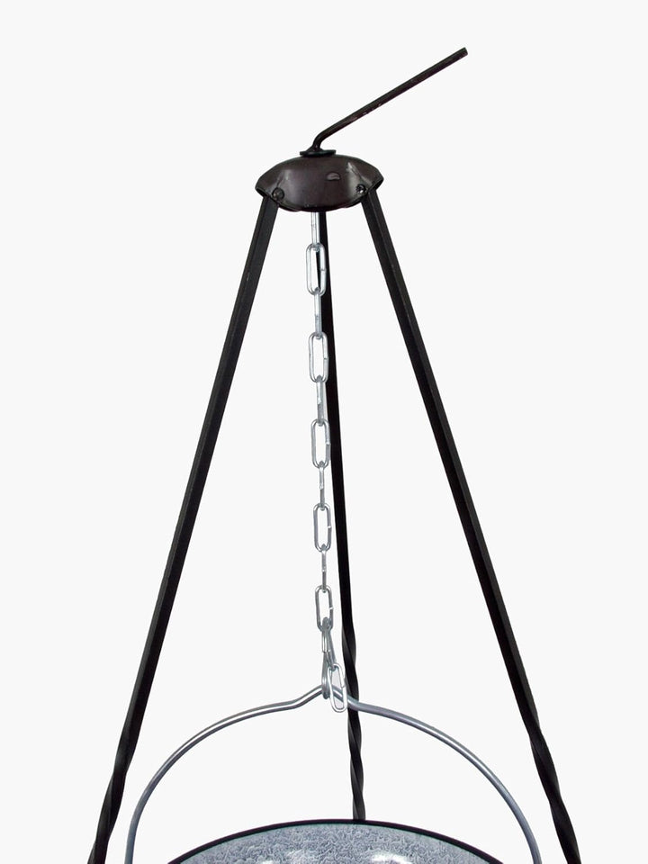 Set Ungarischer 4 L Gulaschkessel Emaille + Dreibein 1,0 m + Gratis Kochlöffel Suppenkessel Hordento