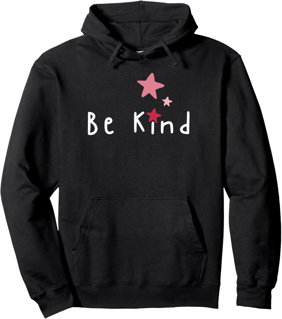 Be-Kind süsse handgezeichnete minimalistische rosa Sterne Pullover Hoodie