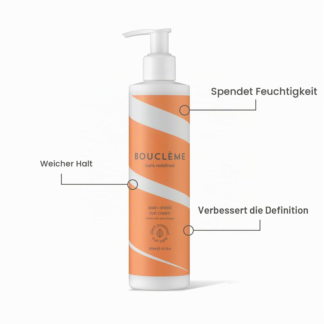 Bouclème Seal + Shield Curl Cream – leichte Lockencreme zum Schutz vor Feuchtigkeit – 96,98% natürli