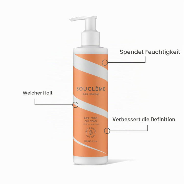 Bouclème Seal + Shield Curl Cream – leichte Lockencreme zum Schutz vor Feuchtigkeit – 96,98% natürli