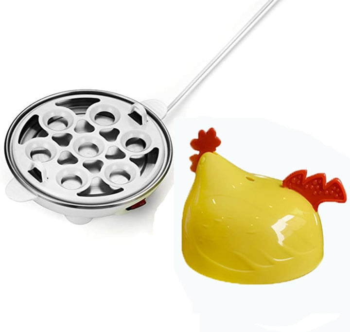 Leoyee Eierkocher，Nettes kleines Huhn Elektrischer Eierkocher Egg Cooker für 1-7 Eierkapazität Frühs