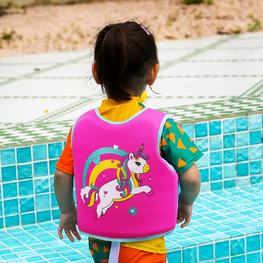 OSHYLE Kinder Schwimmweste - Jungen Mädchen Neopren Schwimmen Jacke Kleinkind Schwimmen Floating Neo