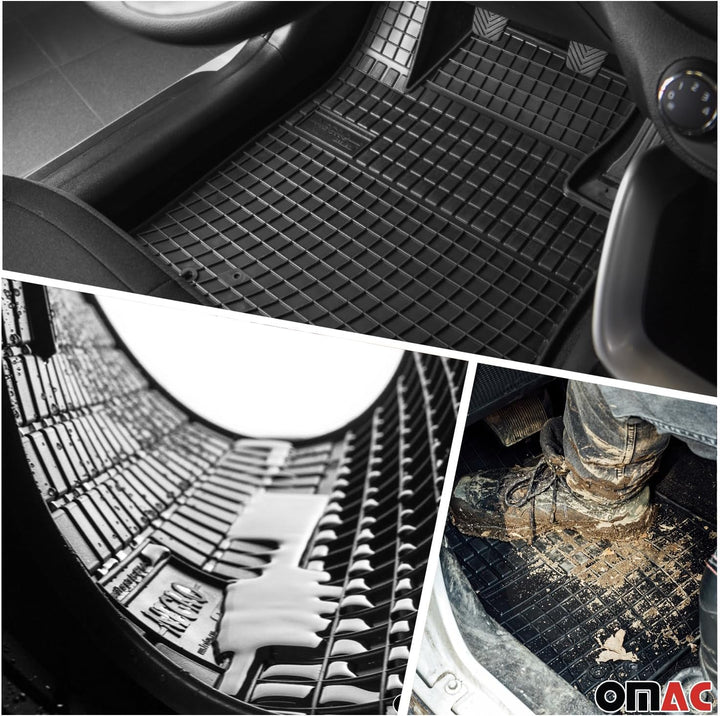 Fussmatten & Kofferraumwanne Set kompatibel mit Hyundai i10 2019-2025 Gummi TPE Schwarz 5X