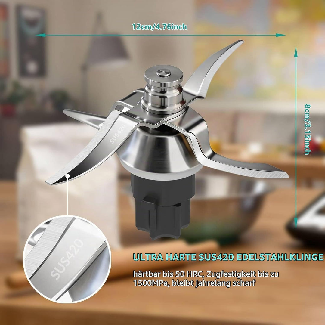 SUS420 Stahl Messer für Thеrmomix TM7,TM6,TM5,TM31,TMF Thermomix Zubehör | super hart edelstahl sus4