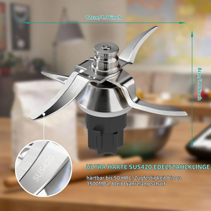 SUS420 Stahl Messer für Thеrmomix TM7,TM6,TM5,TM31,TMF Thermomix Zubehör | super hart edelstahl sus4