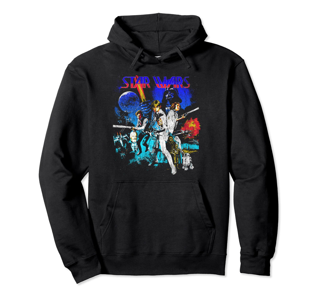 Star Wras Vintage Kanji Movie Poster Pullover Hoodie