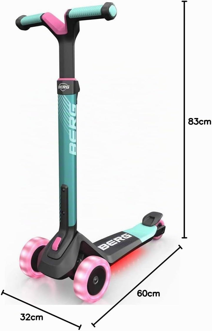 BERG Nexo Kinderroller Kinderscooter faltbar ab 2 Jahre | Höhenverstellbarer Tretroller Scooter | Dr
