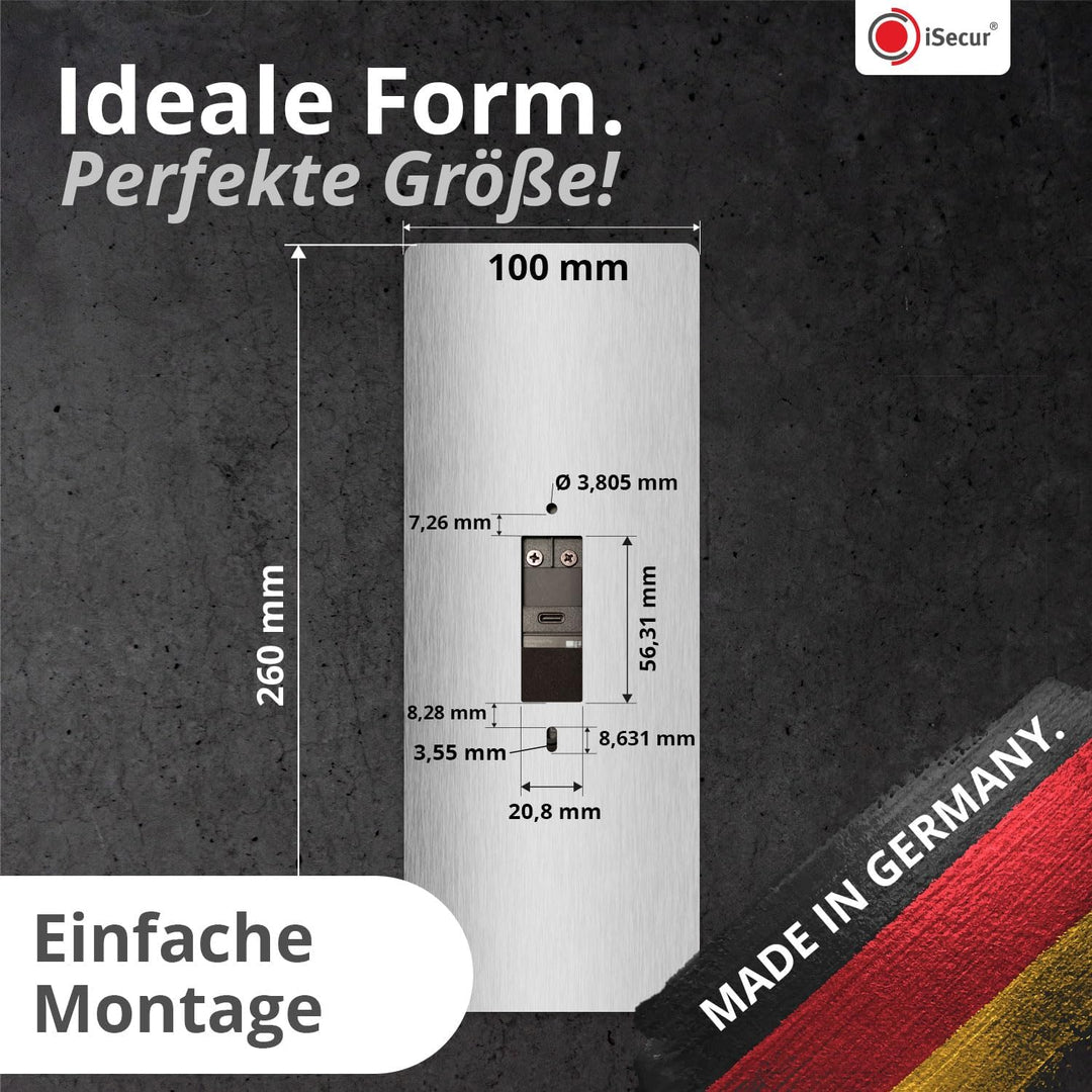 iSecur Edelstahl Blende personalisiert Premium - Passend für Ring Wired Doorbell Pro 3. Gen (2025) -