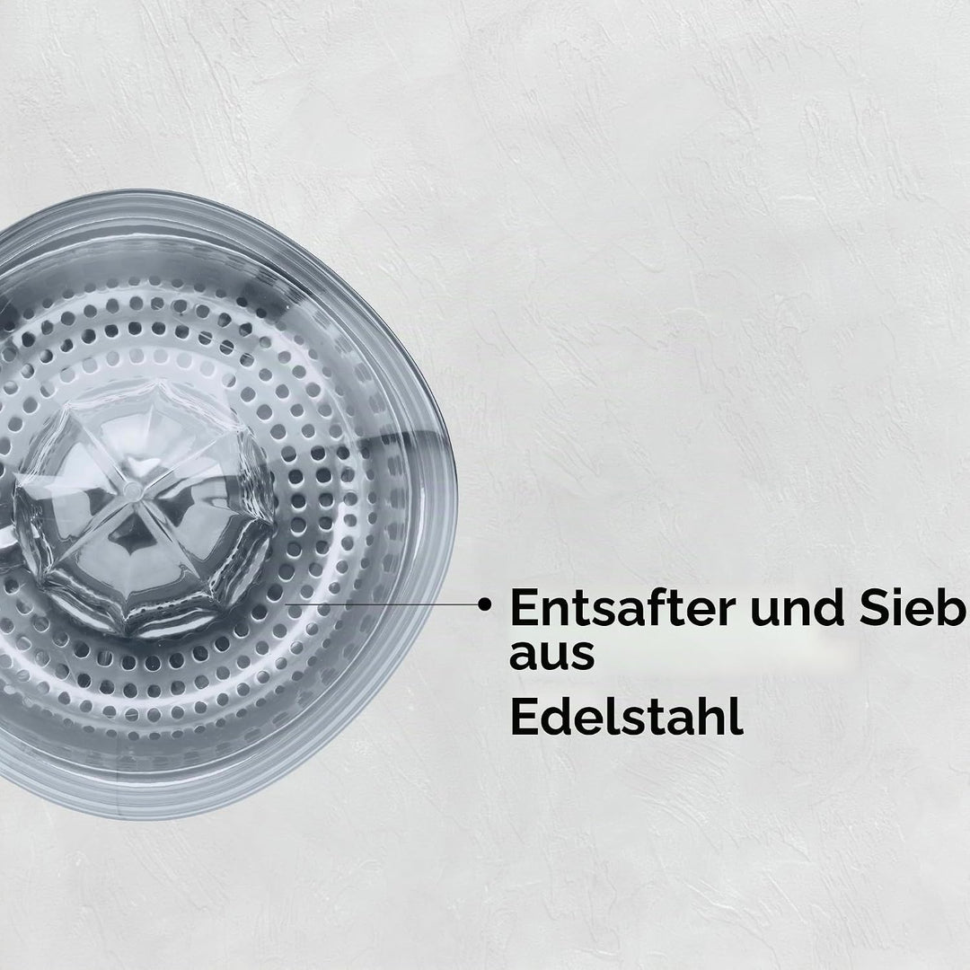 SMEG, Elektrische Zitruspresse CJF11BLEU, tropfsicherer Auslauf und Universalkegel, rutschfeste Stel